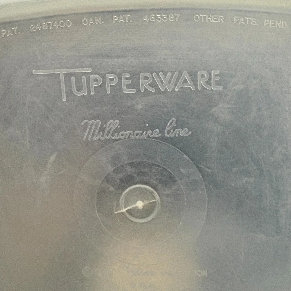 Vintage Tupperware Millionaire Line Lids 310 series Pastel Pink Blue Yellow 6pc